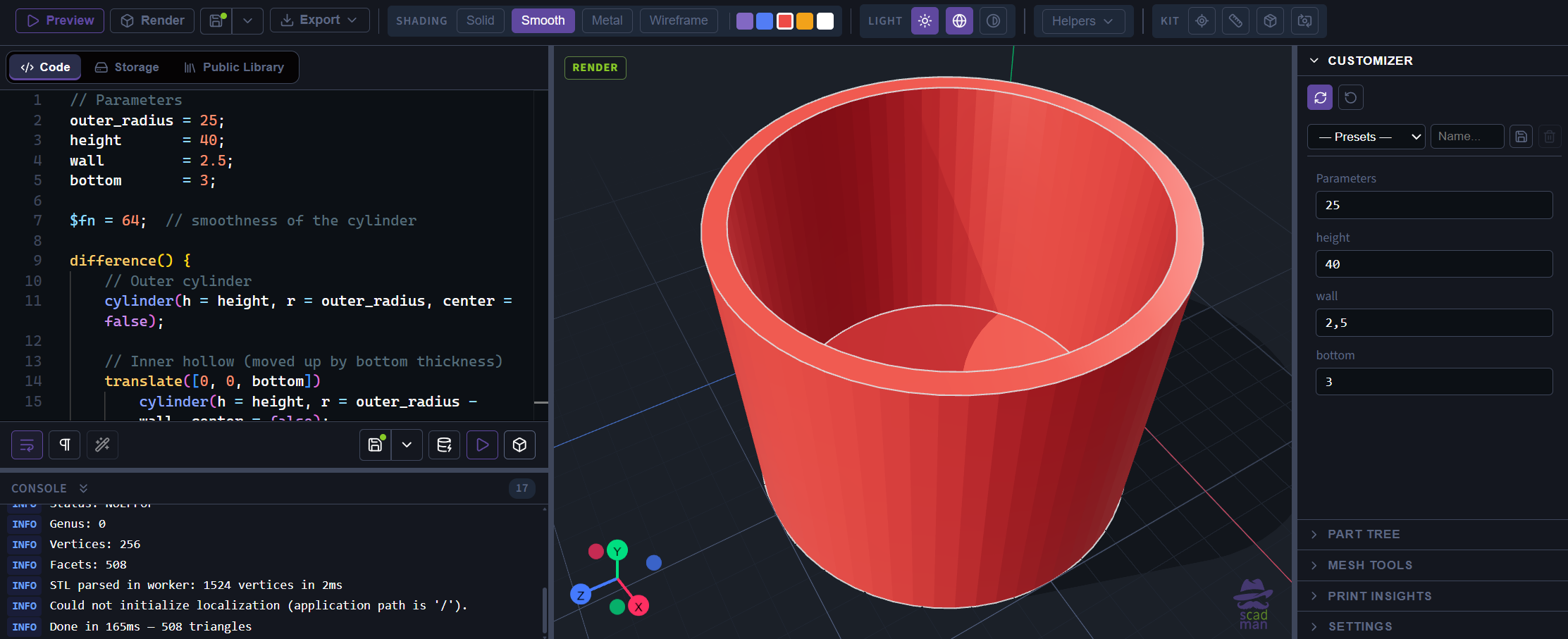 *This is our hollow cylinder.*